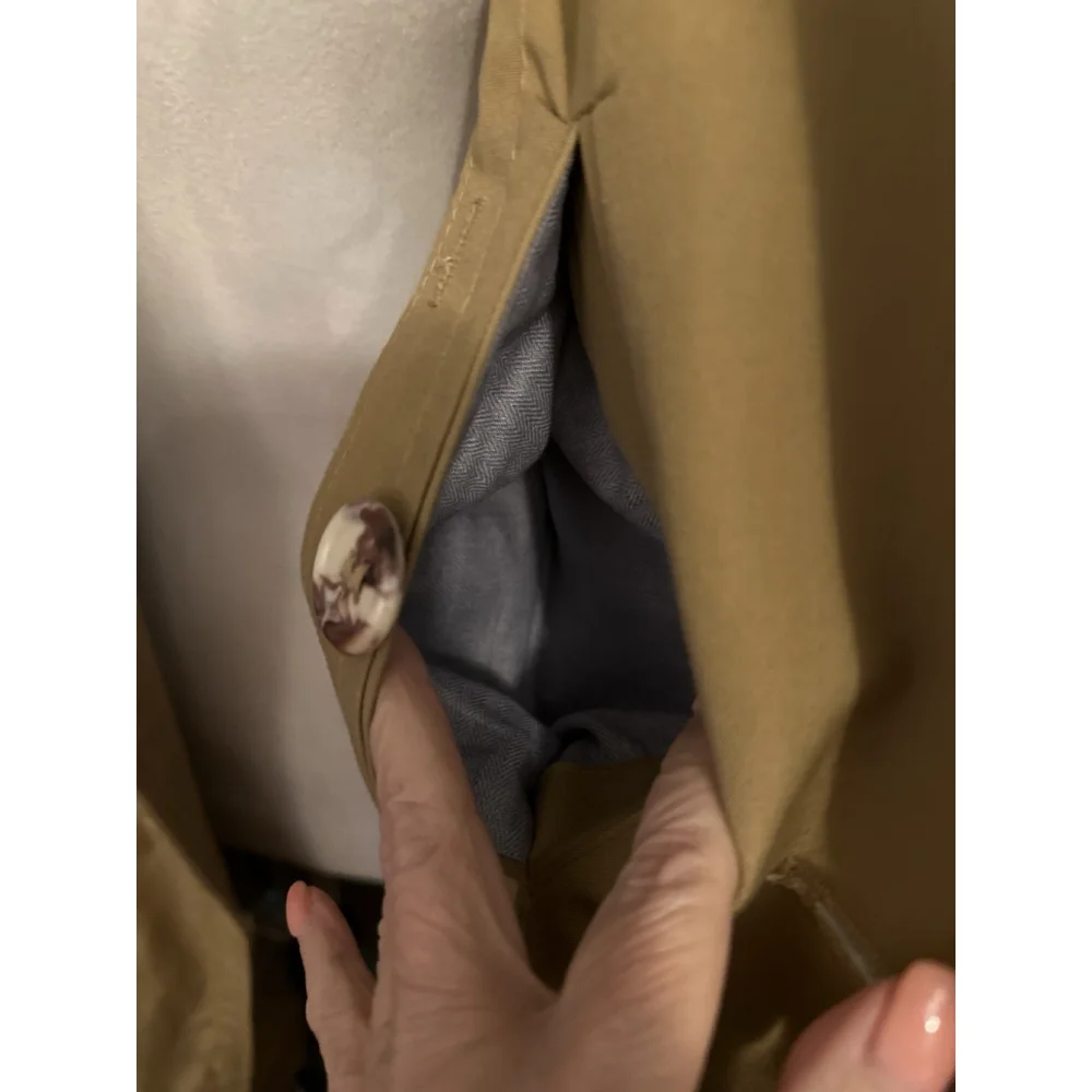 Vintage Men’s Large Trench Coat Double Breasted No Lining Size 42R - Picture 6 of 11
